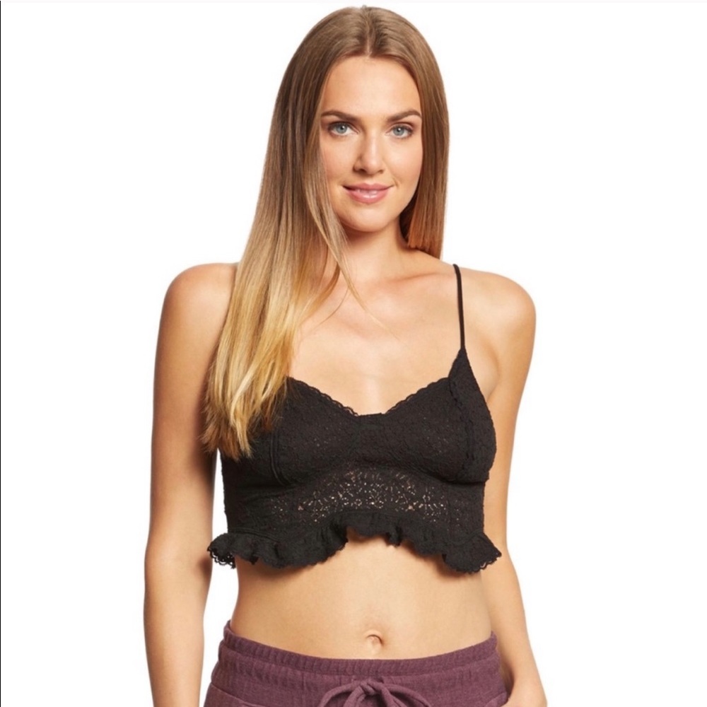 Free People Fleur De Lys Lace Crop Cami Bralette
